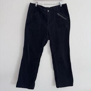 Venezia Corduroy Straight Leg Pants Womens Plus Sz 18 Zip Pockets 90s Retro VTG